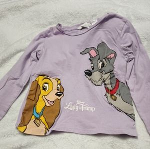 Disney Lady and the Tramp Purple Long Sleeve Tee